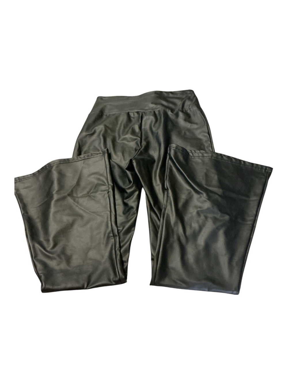 NWOT faux leather flare pants